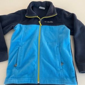 Kids Columbia Fleece Zip up Jacket XS 6/7 Youth Blue